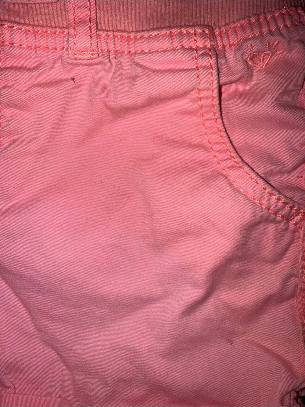 Justice Girls' Coral Pink High-Waist Pull-On Shorts